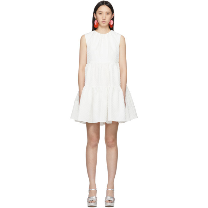 Msgm white ruffle store dress