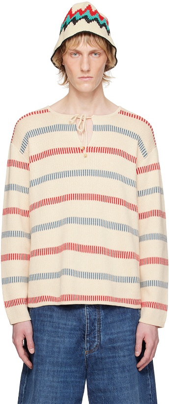 Photo: Bode Off-White Bay Stripe Sweater