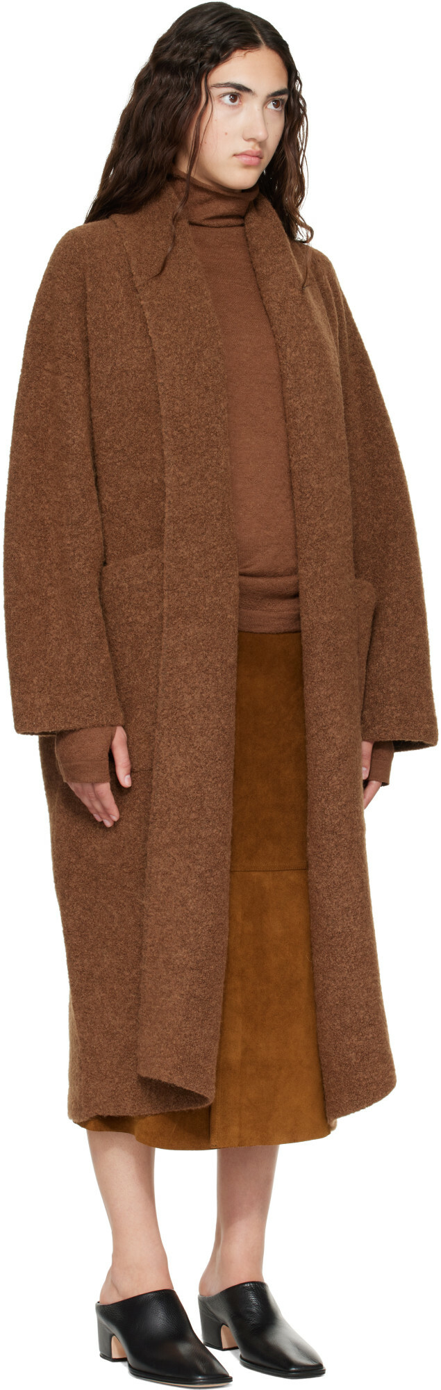 Lauren Manoogian Brown Double Face Long Coat