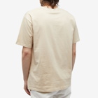 Balmain Men's Paris Logo T-Shirt in Ivory/Brown