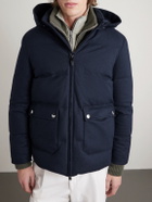 Canali - Hooded Cashmere Down Jacket - Blue