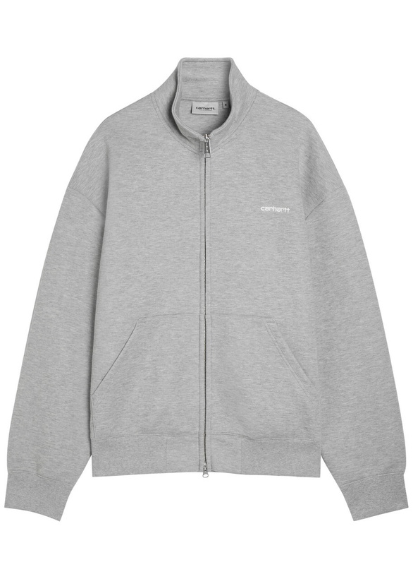 Photo: Carhartt Wip Alda Logo-embroidery Cotton-blend Sweatshirt Grey