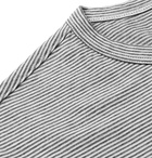 Officine Generale - Striped Cotton-Jersey T-Shirt - Gray