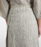 The Row Linen and silk maxi skirt