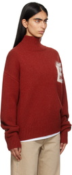 Études Red Recycled Wool Turtleneck