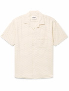 Corridor - Camp-Collar Broderie Anglaise Cotton Shirt - Neutrals