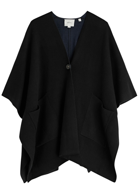Photo: Vince Wool-blend Cape - Black - One Size