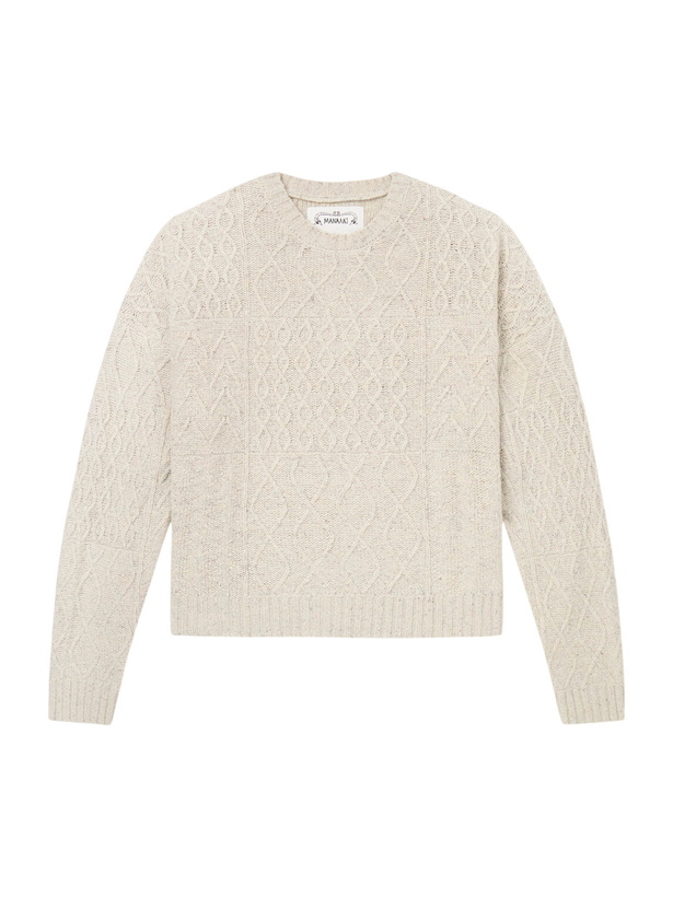 Photo: MANAAKI - Keanu Cable-Knit Merino Wool-Blend Sweater - Neutrals