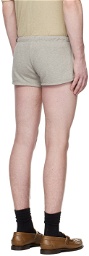 Magliano Gray Embroidered Shorts