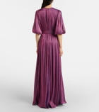 Costarellos Brennie belted georgette gown
