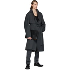 Bottega Veneta Grey Nylon Trench Coat