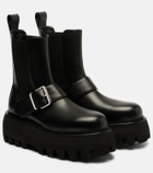 McQueen Sofa Buckle leather ankle boots