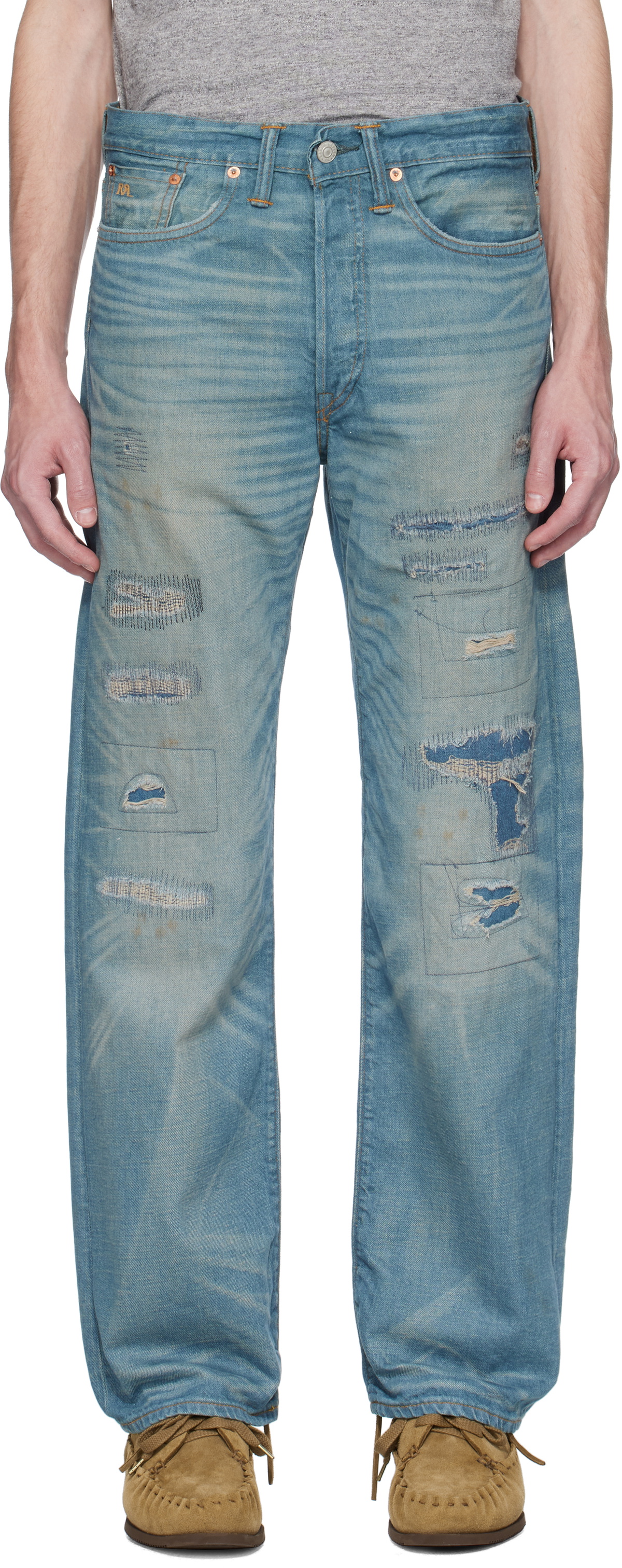 RRL Blue 5-Pocket Plainfield Selvedge Jeans RRL