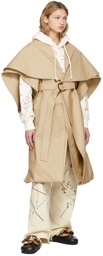 JW Anderson Beige Cotton Fold Volume Coat