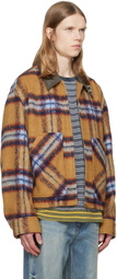 We11done Tan Camel Check Pattern Jacket