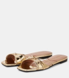 D'Accori Lust metallic leather slides