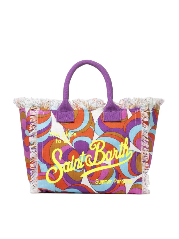 Photo: MC2 Saint Barth Cotton Canvas Vanity Tote Bag With Daisy Print