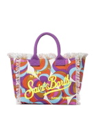 MC2 Saint Barth Cotton Canvas Vanity Tote Bag With Daisy Print