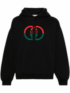 Gucci Black Interlocking G Cotton Hoodie