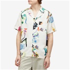 Soulland Men's Orson Floral Vacation Shirt in Green Multi
