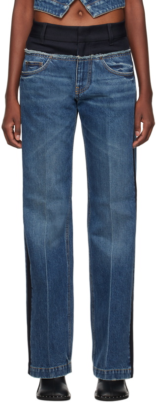 Photo: Stella McCartney Blue Paneled Jeans