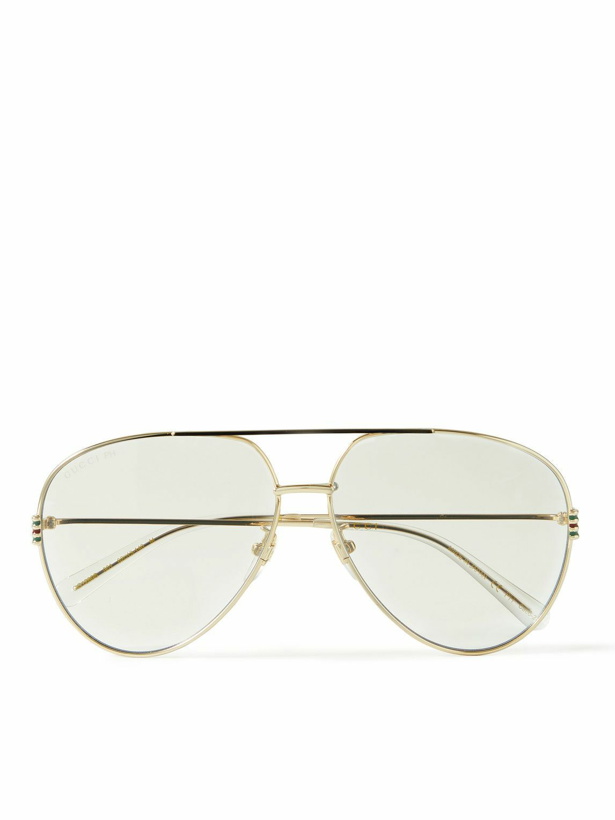 Photo: Gucci Eyewear - Aviator-Style Gold-Tone Sunglasses