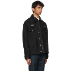 Dolce and Gabbana Black Denim and Leather Combined Variant Jacket