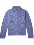 The Elder Statesman - Jasper Space-Dyed Cashmere-Blend Cardigan - Blue