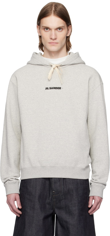 Photo: Jil Sander Gray Logo Hoodie