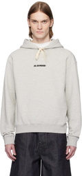 Jil Sander Gray Logo Hoodie