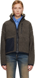 Canada Goose Taupe Simcoe Zip Up Fleece Sweater Jacket