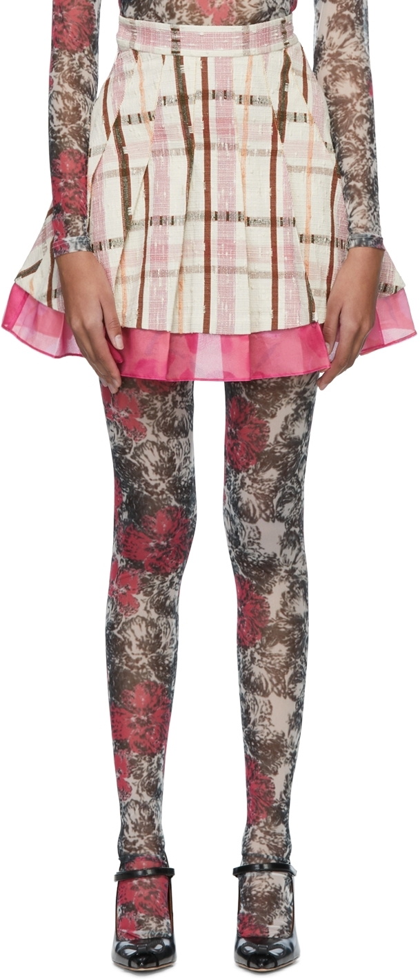 SHUTING QIU White Cotton Blend Skirt