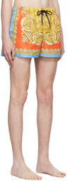 Versace Underwear Gold Barocco Swim Shorts