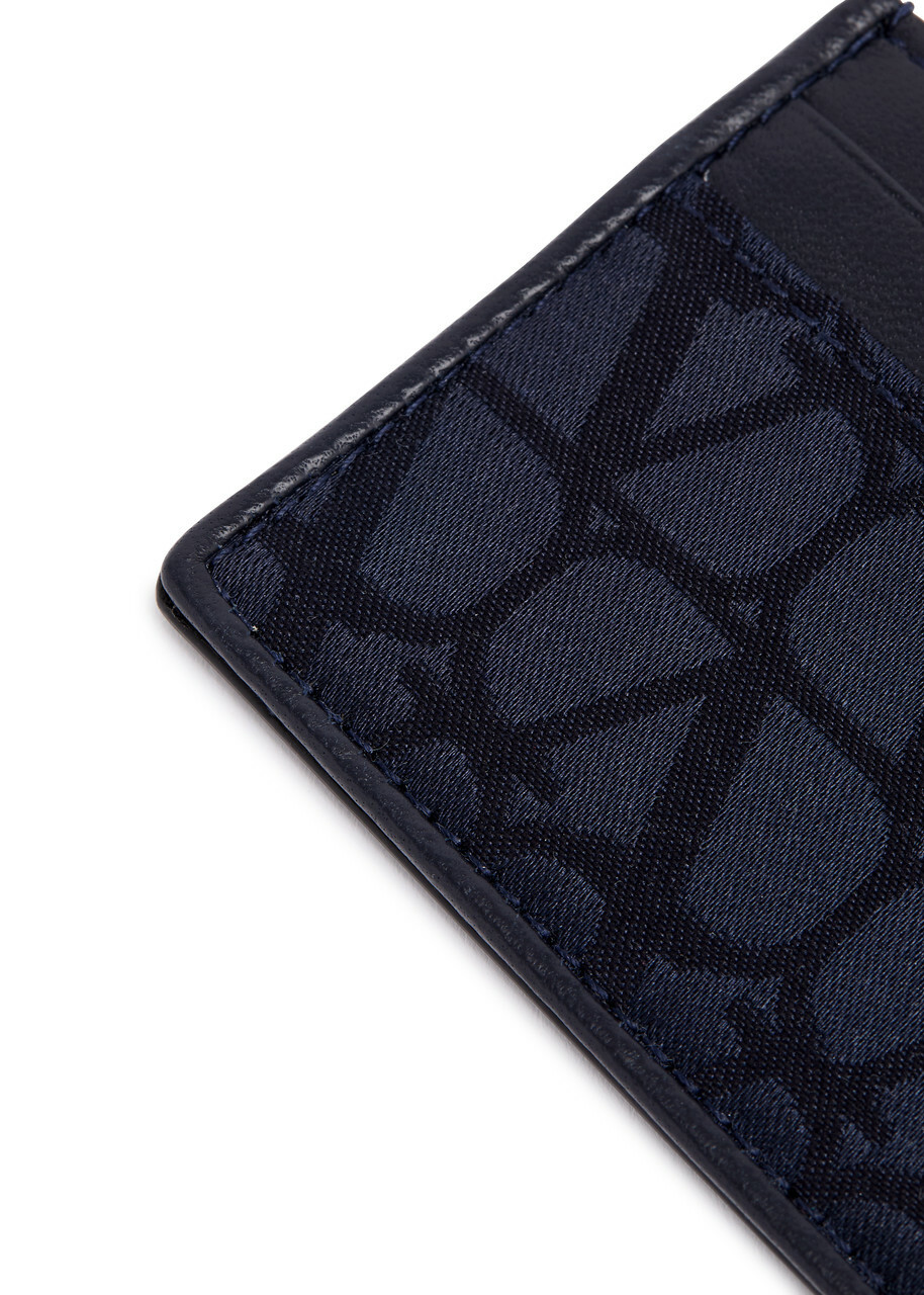 Valentino Toile Iconographe Logo Leather Card Holder - Blue - One Size