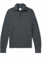 Bogner - Lennard Slim-Fit Ribbed Cotton and Linen-Blend Half-Zip Sweater - Gray
