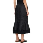Simone Rocha Black Padded Sculpt Bomber Midi Skirt