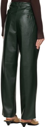 The Frankie Shop Green Pernille Faux-Leather Pants