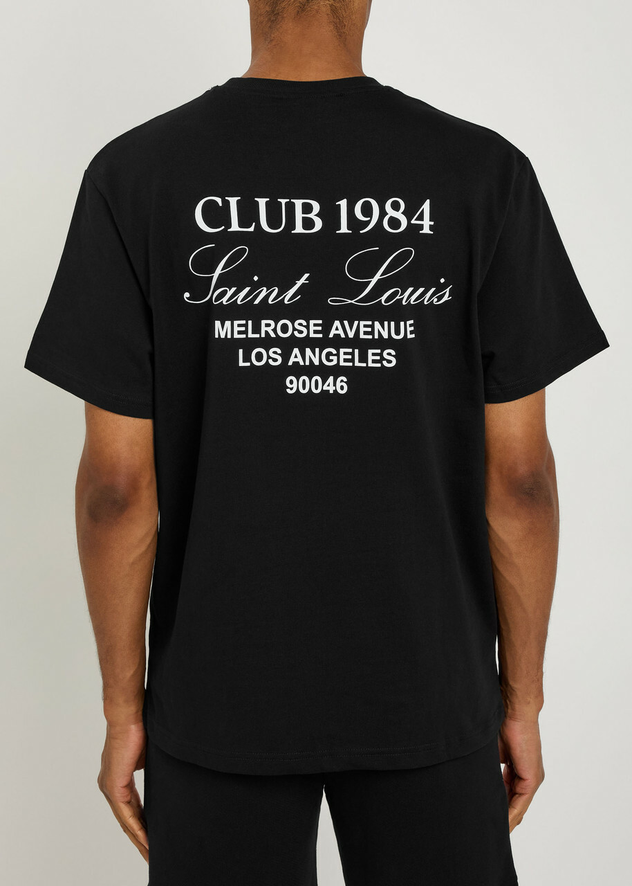 Club 1984 Melrose Printed Cotton T-shirt Black