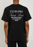 Club 1984 Melrose Printed Cotton T-shirt Black
