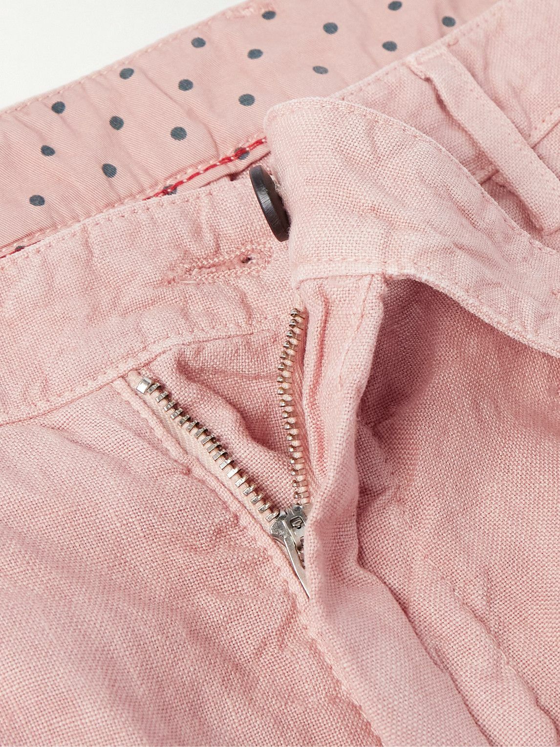 Massimo Alba - Alaccia Straight-Leg Pleated Linen Shorts - Pink
