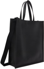 Alexander McQueen Black Graffiti Logo Edge Tote