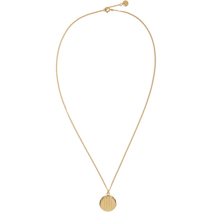 Photo: A.P.C. Gold Stripe Pendant Necklace