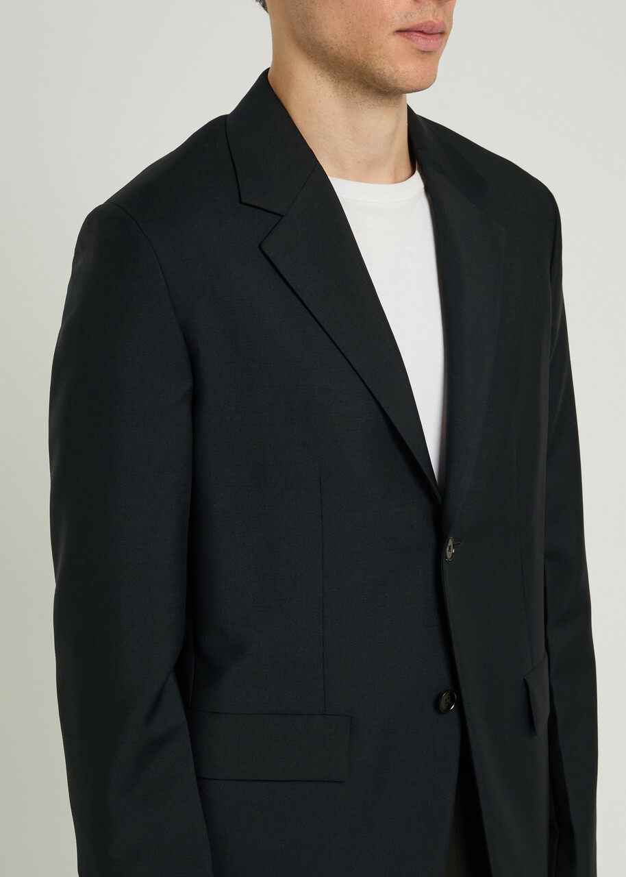 Jil Sander Wool Blazer Dark Blue