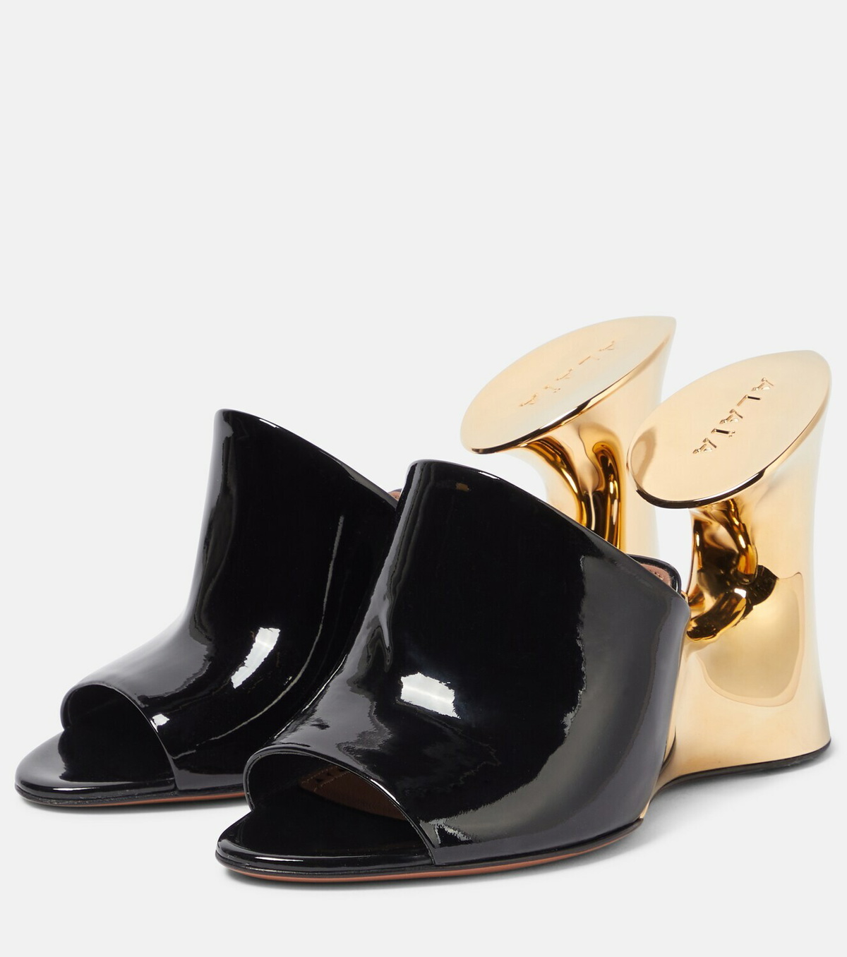 Alaïa La Sculpture patent leather sandals ALAÏA