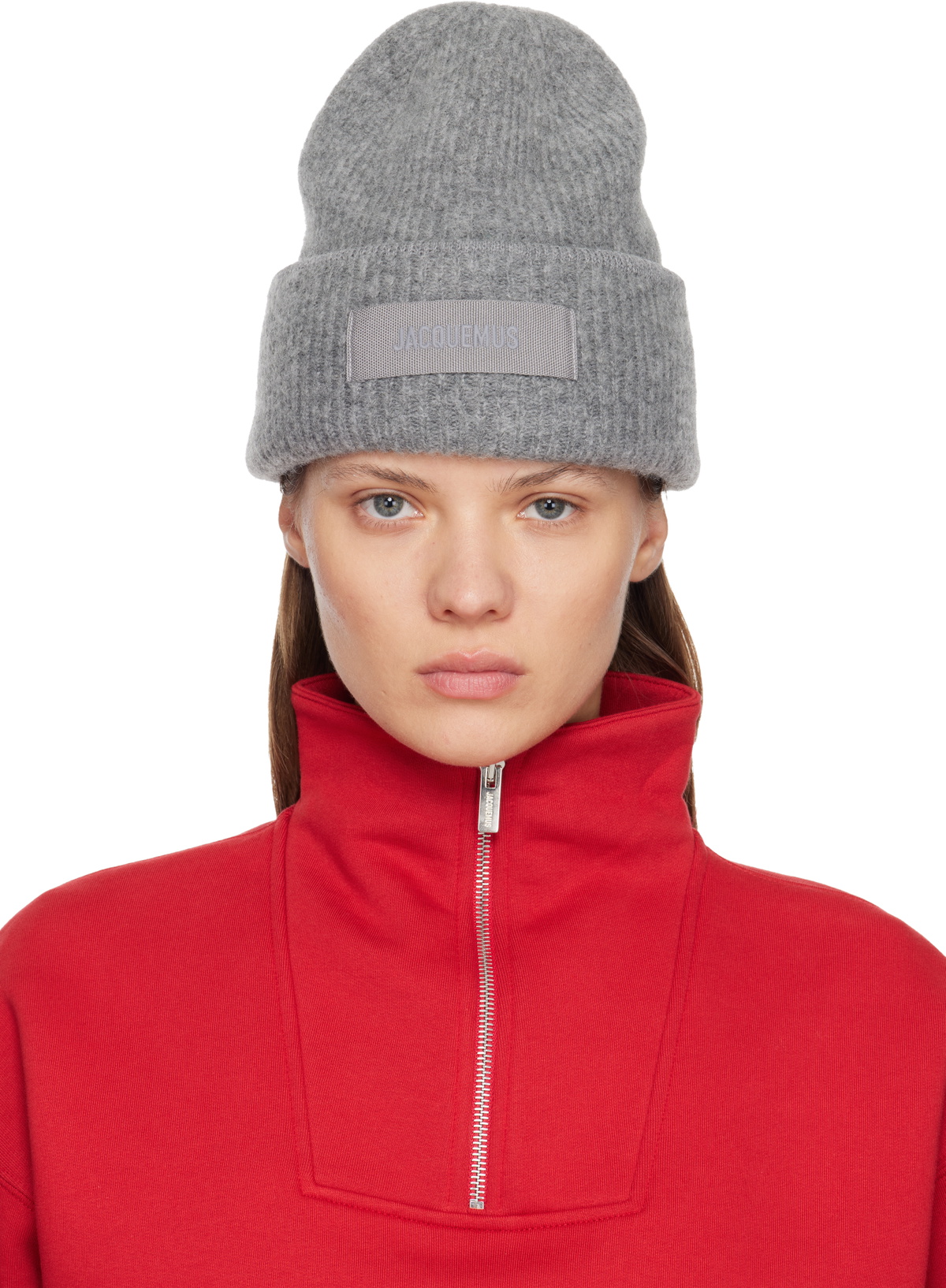 JACQUEMUS Gray La Casa 'The Gros Grain' Beanie