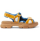 Gucci - Leather and Mesh Sandals - Yellow