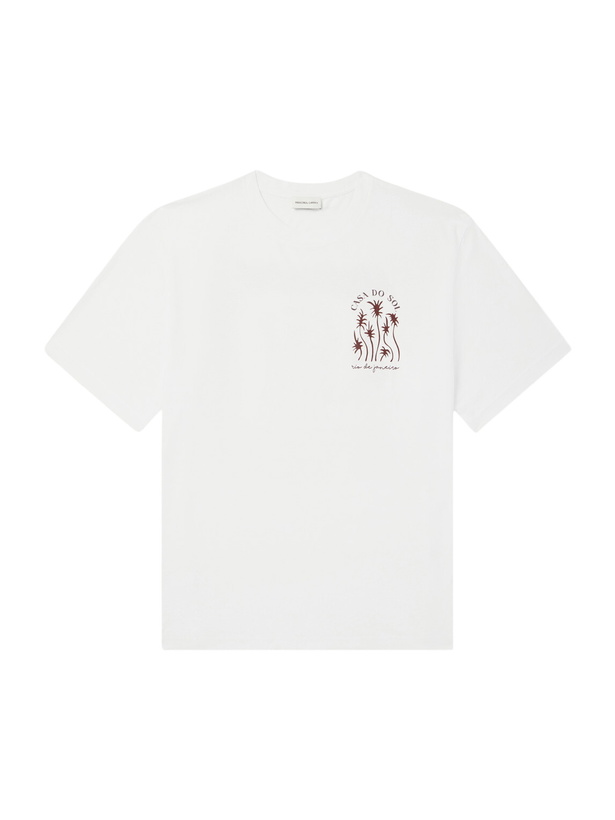 Photo: Frescobol Carioca - Dinis Printed Cotton-Jersey T-Shirt - White