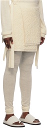 Lauren Manoogian Off-White Gauze Miniskirt