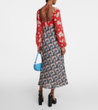 Rixo Jeanie floral silk-blend midi dress