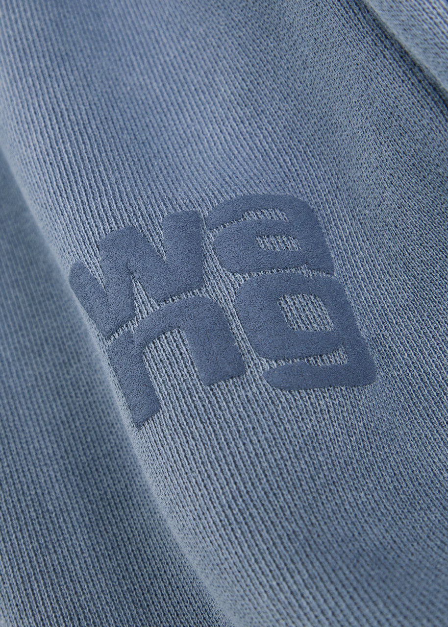 Alexanderwang.t Logo-embossed Cotton-blend Sweatpants Blue